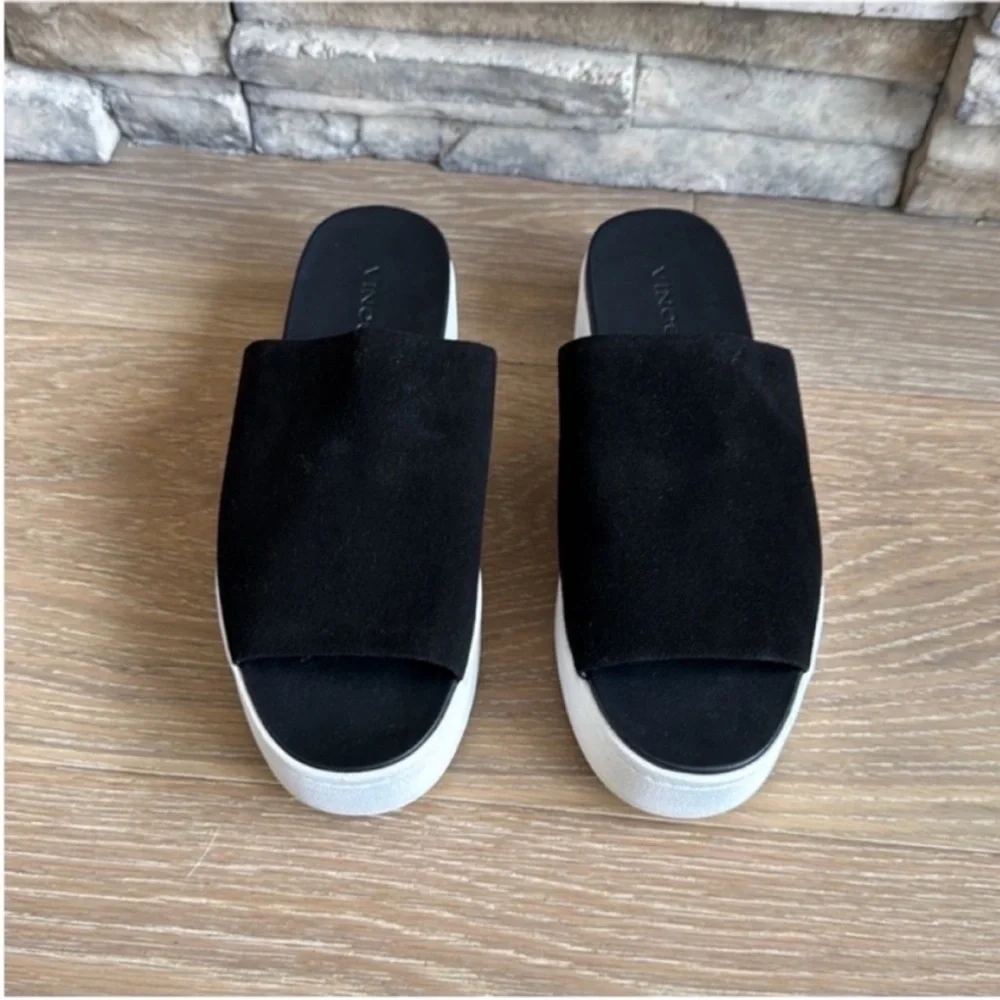 Vince Two-Tone Platform Slides